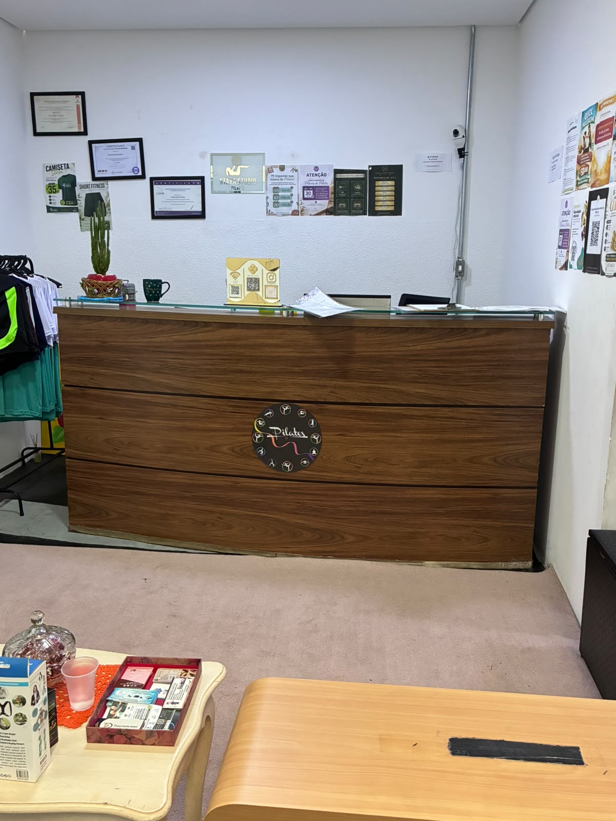 Recepção da Stara Pilates e Fisioterapia